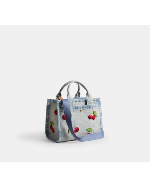 COACH Cargo Tote Bag 20 With Cherry Embroidery in Black | Lyst UK