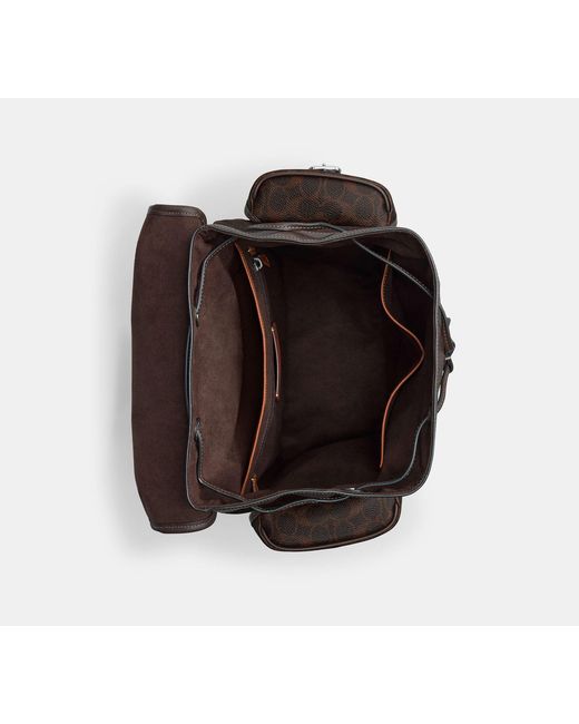 COACH Black Hitch Backpack for men