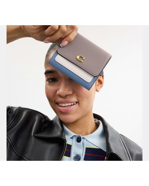 COACH Black Mila Small Flap Wallet