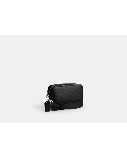 COACH Black Radio Camera Bag for men