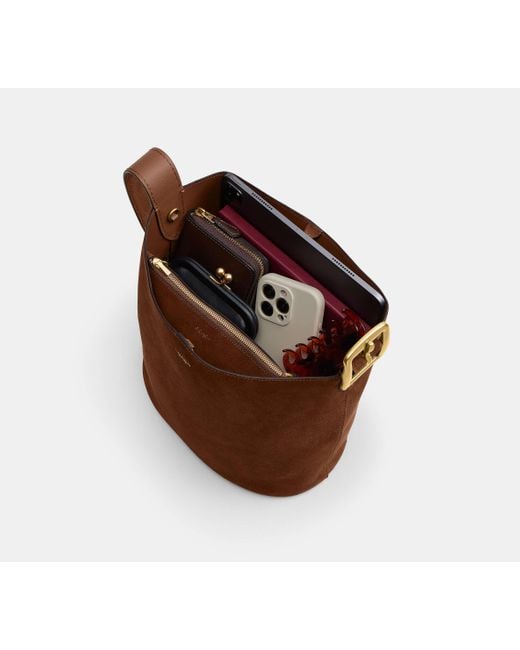 Borsa A Secchiello Bleecker di COACH in Black