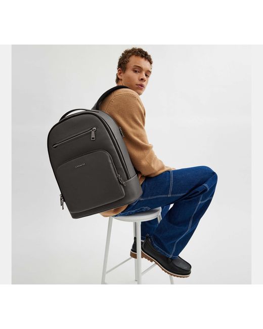 COACH Black Ethan Backpack for men