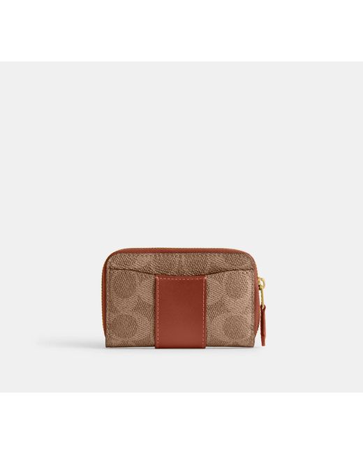 COACH Black Essential Small Zip Around Card Case