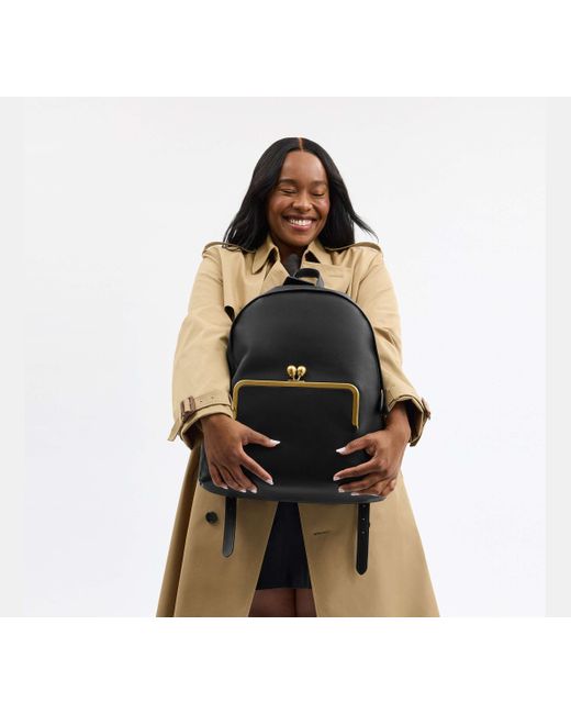 Zaino Con Telaio Clic Clac di COACH in Black