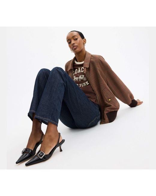 COACH Black Margot Slingback