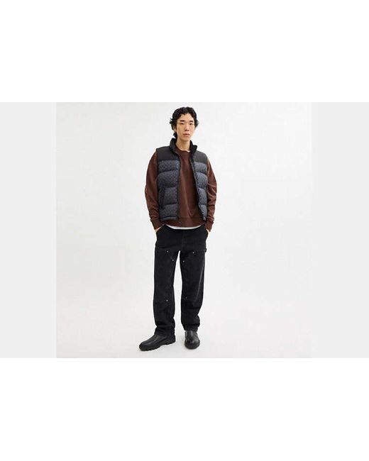 Doudoune Sans Manches Exclusive COACH pour homme en coloris Black