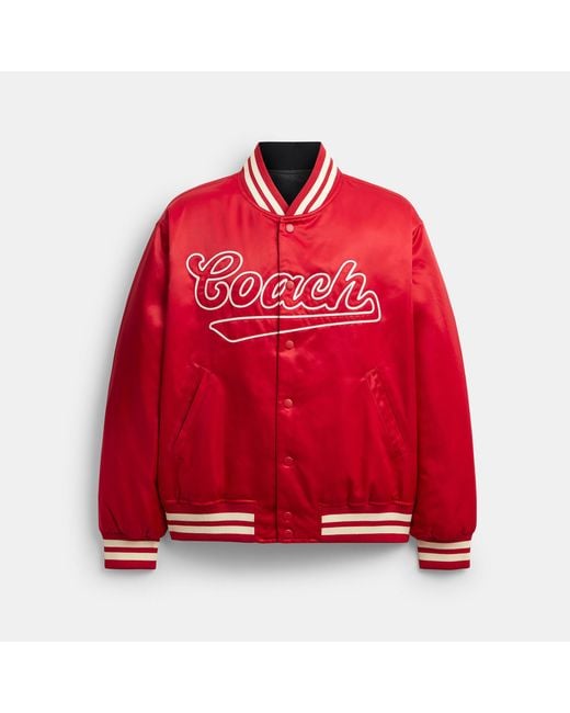 COACH Red Reversible Souvenir Jacket for men
