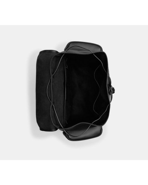 COACH Black Hitch Backpack for men
