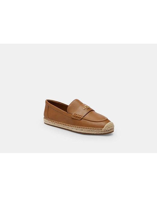 COACH Black Loafer Espadrille