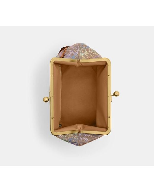 COACH Black Large Kisslock Frame Bag