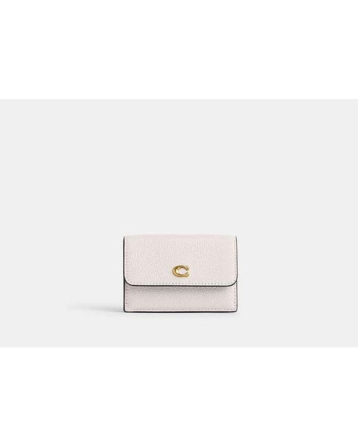 COACH Black Essential Mini Trifold Wallet