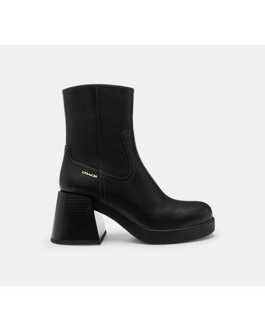 COACH Black Block Heel Boot