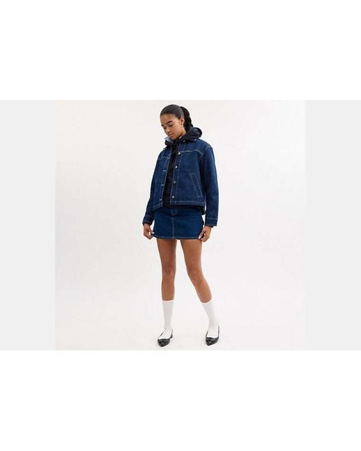 COACH Blue Denim Utility Jacket