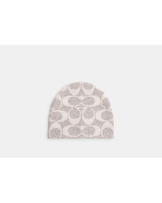COACH Black Maxi Signature Knit Beanie
