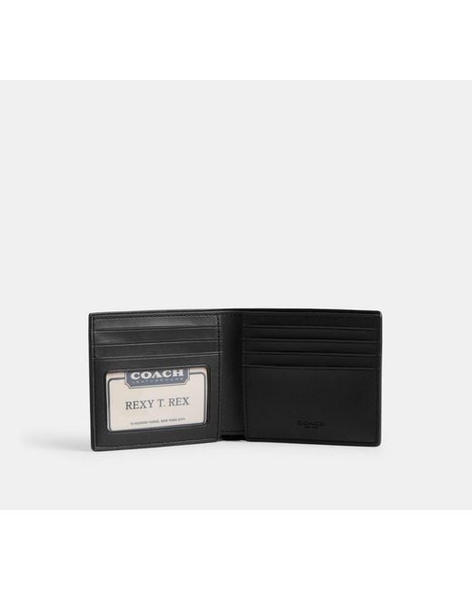 COACH Black Id Billfold Wallet for men