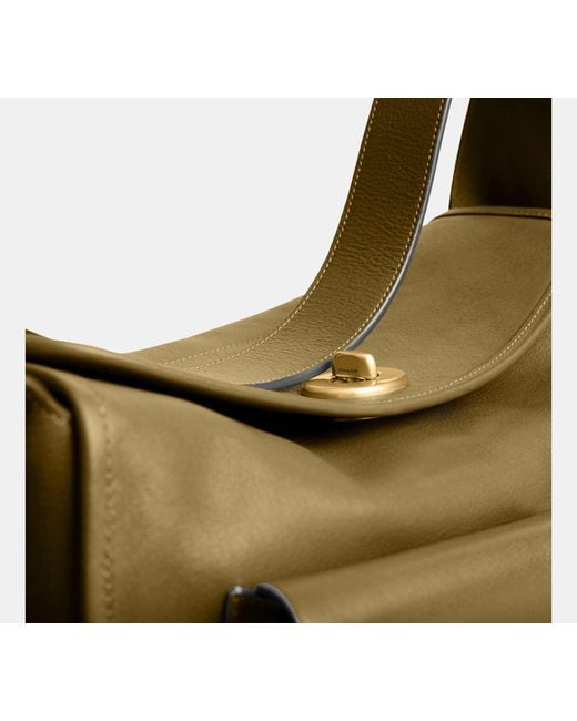 COACH Black Turnlock Haversack Bag