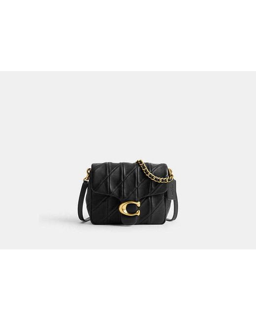 COACH Black Times Square Tabby Shoulder Bag With Quilting