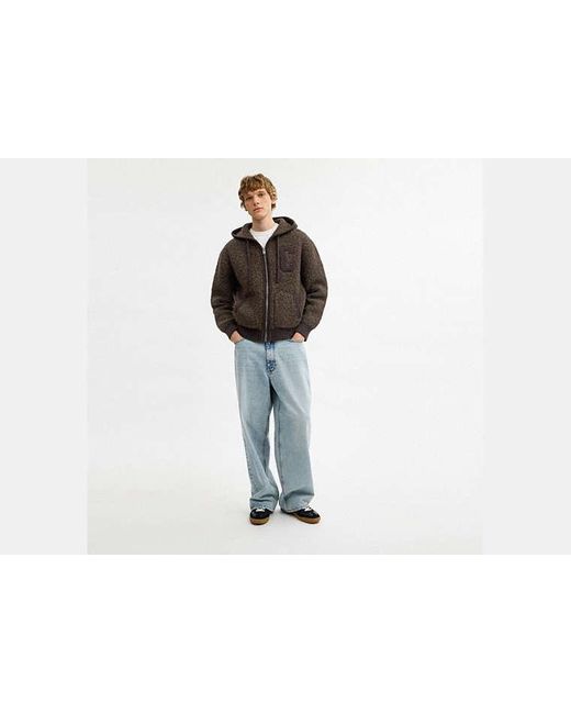 COACH Black Zip Hoodie Sweater for men
