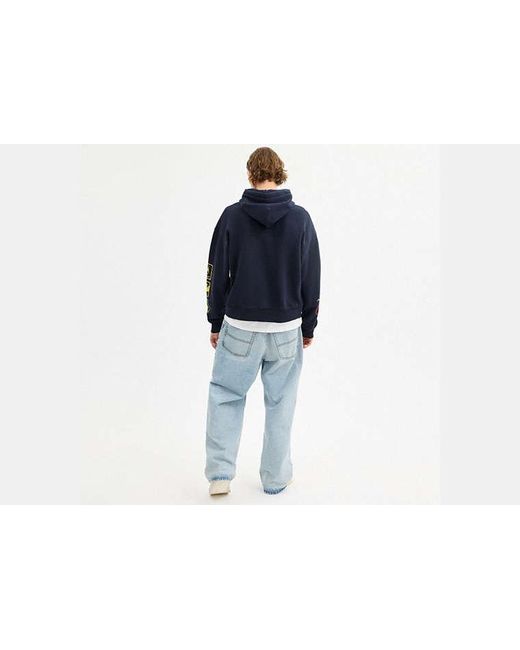 COACH Black Dinosaur Collage Relaxed Hoodie