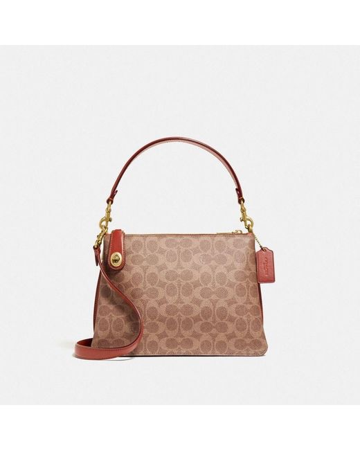 double zip shoulder bag in colorblock coach