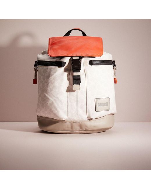 COACH Restored Pacer Utility Backpack In Signature Canvas With Patch in