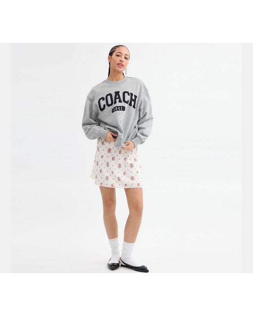 COACH Black Sporty Boyfriend Crewneck Sweatshirt