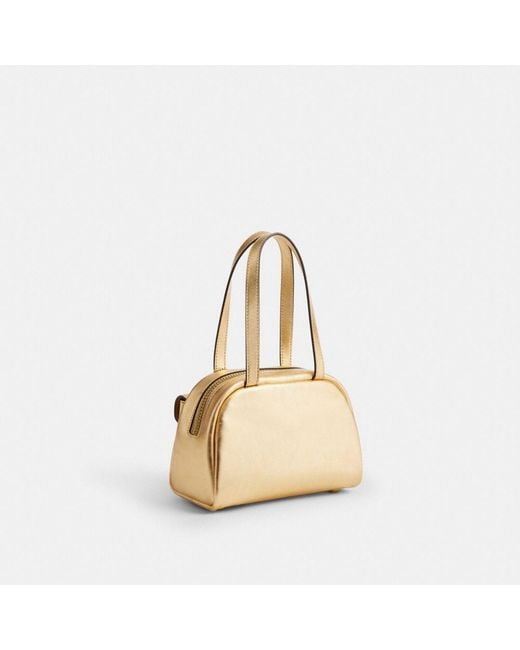 COACH Natural Twin Turnlock Bag 20