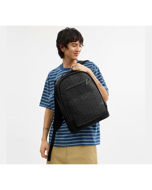 Zaino Ethan di COACH in Black da Uomo