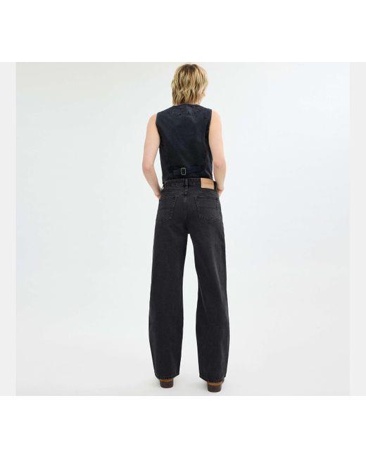 COACH Black Loose Fit Jeans In Organic Cotton