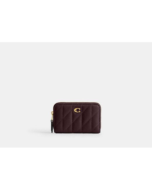 COACH Black Essential Small Zip Around Card Case