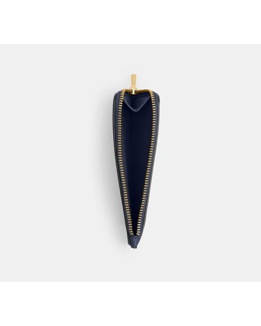 COACH Blue New York Zip Card Case