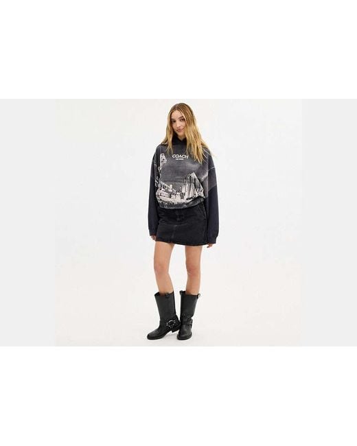 Sudadera Relaxed Las Vegas Postcard En, Talla COACH de color Black