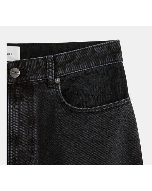 COACH Black Taper Jeans for men