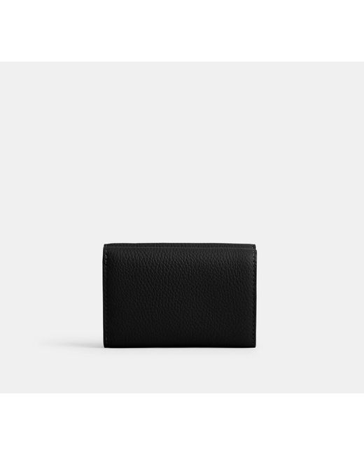 COACH Black Essential Mini Trifold Wallet