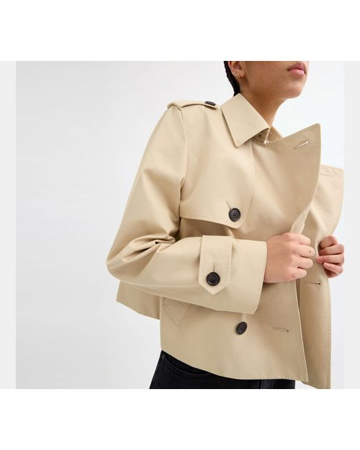COACH Black Short Trench Coat