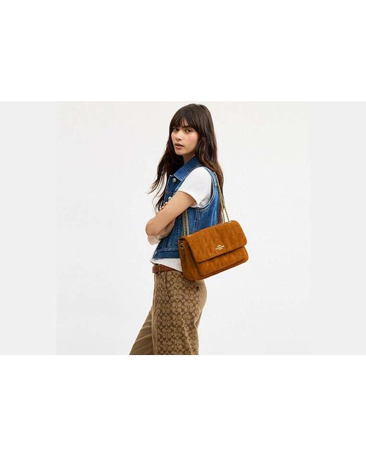 COACH Black Elodie Crossbody Bag With Quilting