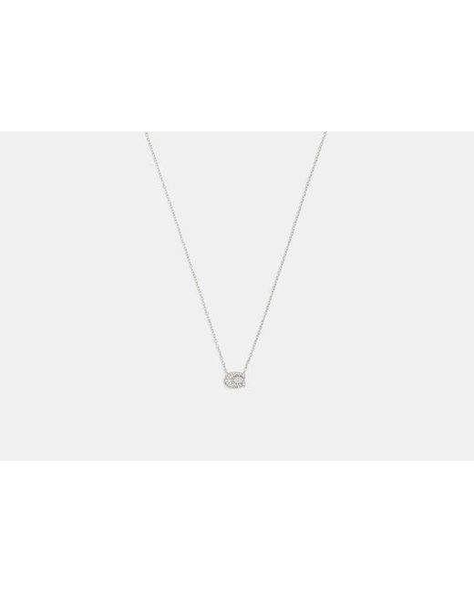 COACH Black Pavé C Necklace