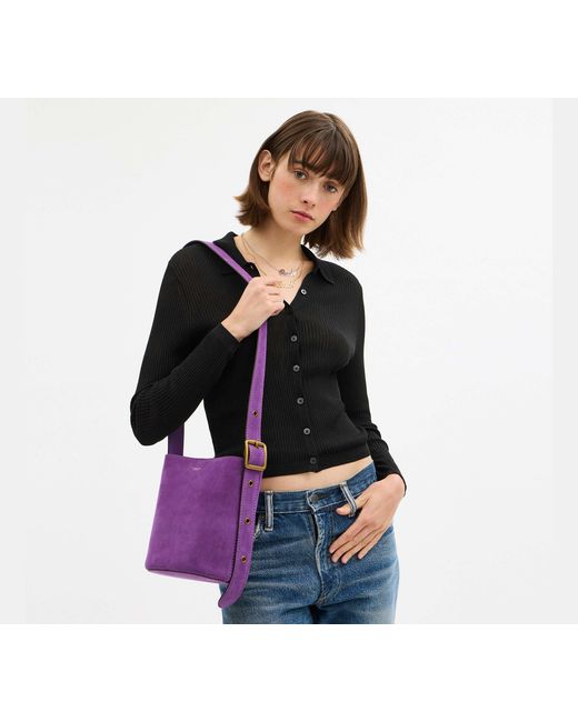 COACH Black Bleecker Bucket Bag 21