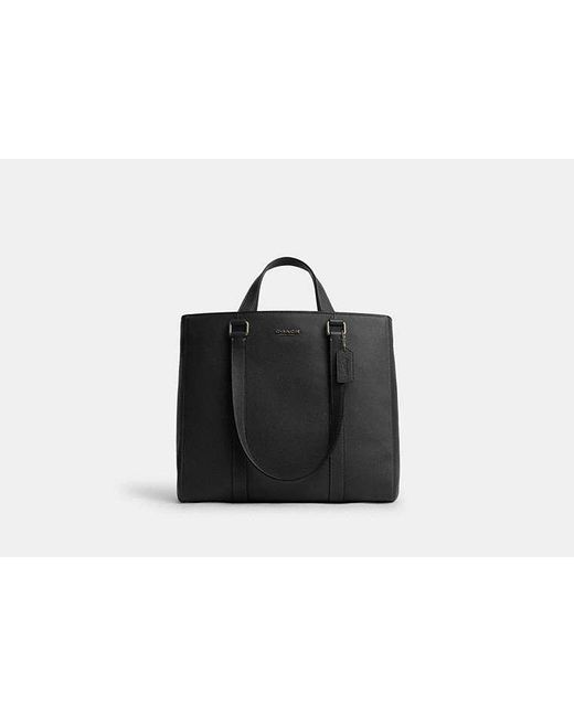 COACH Hudson Double Handle Tote Bag in Black for Men | Lyst UK