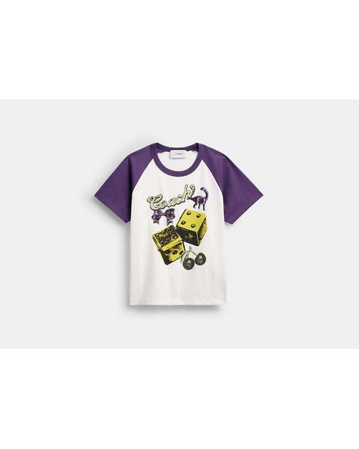 COACH Black Charms Raglan T-Shirt