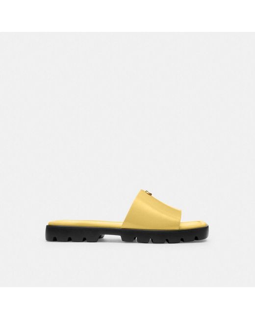 COACH Yellow Florence Sandal