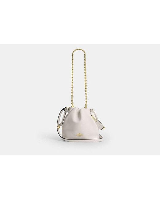 COACH Black Faye Mini Drawstring Bag