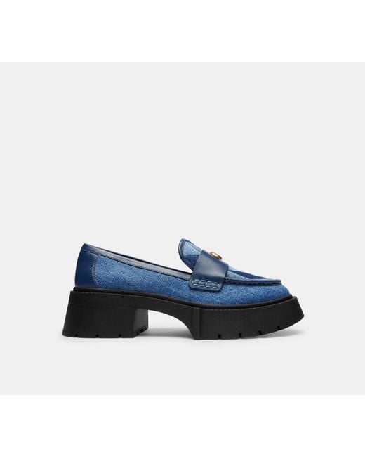 COACH Blue Shoes With Logo