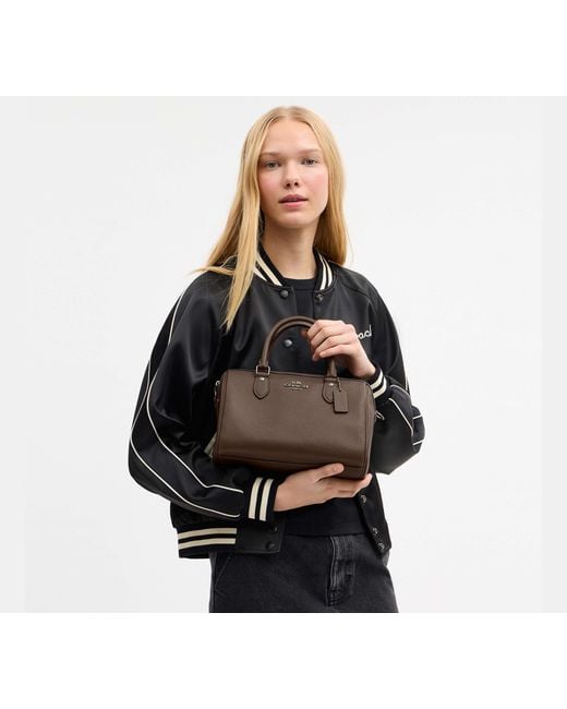 COACH Black Rowan Satchel Bag