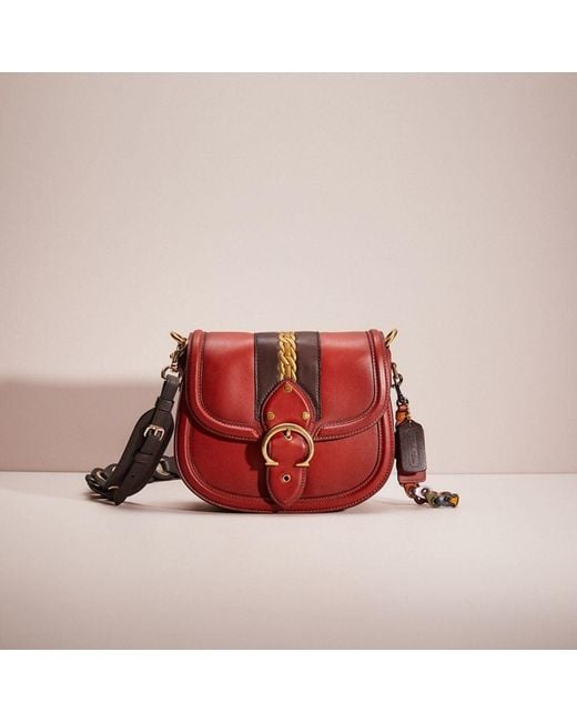 COACH Upcrafted Beat Saddle Bag in Red Lyst