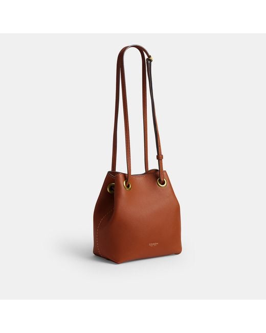COACH Brown Jade Drawstring Bag