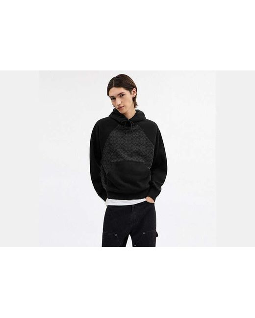 COACH Black Signature Hoodie for men