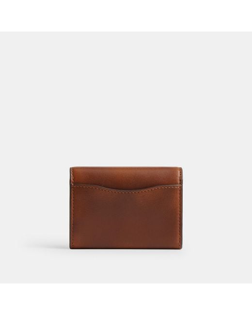 COACH Brown Essential Flap Card Case