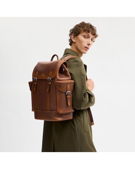 COACH Brown Hitch Backpack for men