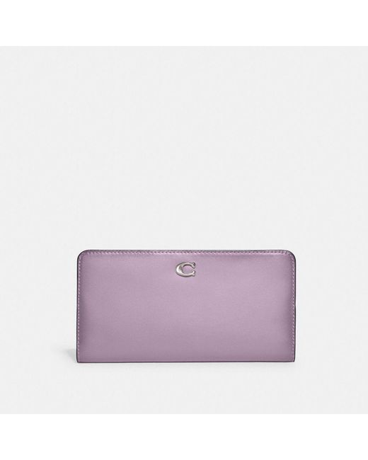 COACH Purple Skinny Wallet